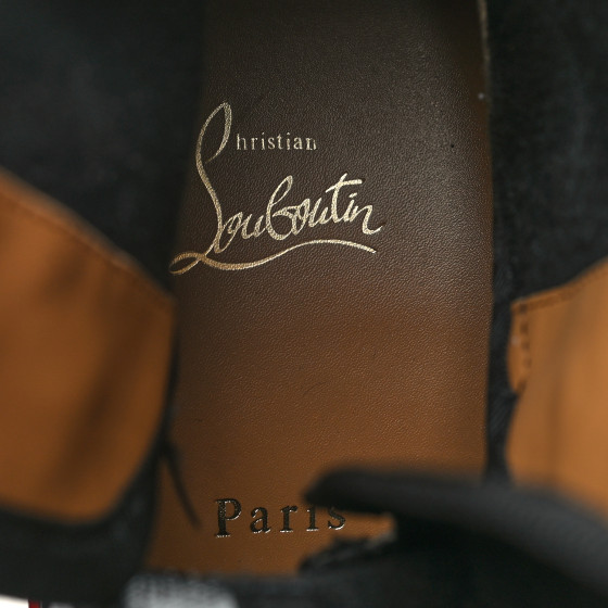 CHRISTIAN LOUBOUTIN Canvas Calfskin Panaroot Dune Flat Boots
