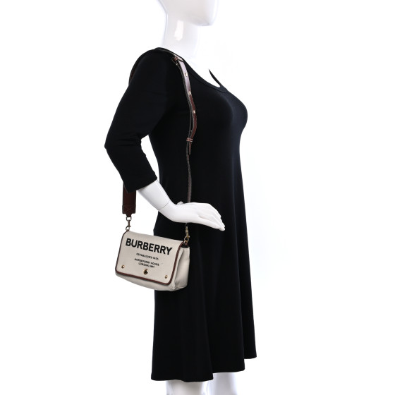 BURBERRY Cotton Canvas Horseferry Print Small Crossbody Bag