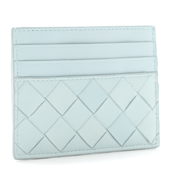 ★BOTTEGA VENETA★ Intrecciato Card Holder Light Grey 162150 BOTTEGA VENETA Logo Intrecciato Bifold Card Case Leather