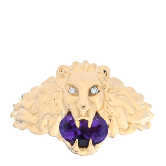 GUCCI★素敵！18kt Gold Lion Head Ring Gucci Lion Head Ring 18K Gold Women's Jewelry US8.25 19.2g