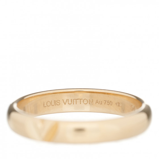 LOUIS VUITTON 18K Yellow Gold LV Volt Multi Wedding Band