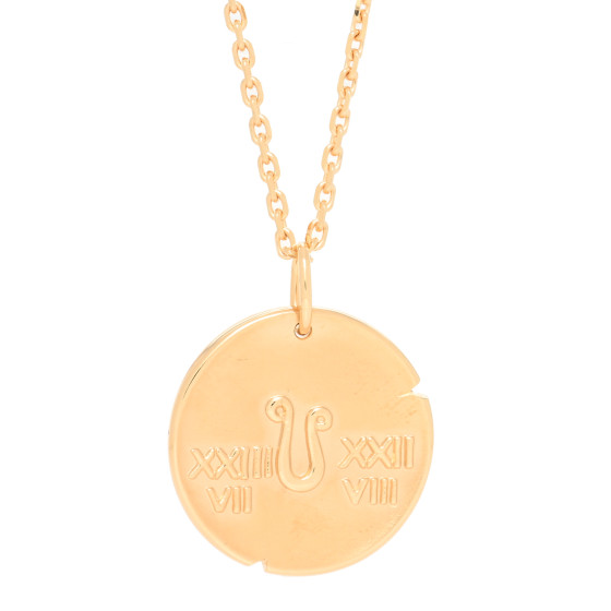VAN CLEEF & ARPELS 18K Yellow Gold Zodiac Leo Pendant