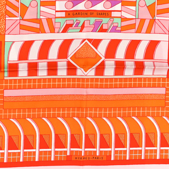 HERMES Silk A Garden of Shapes Scarf 90 1274958 | FASHIONPHILE