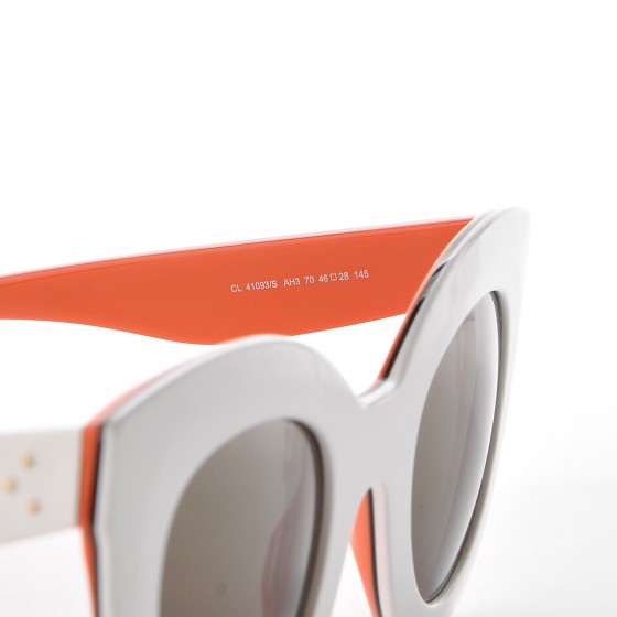CELINE Marta Sunglasses CL 41093/S White Orange 284953