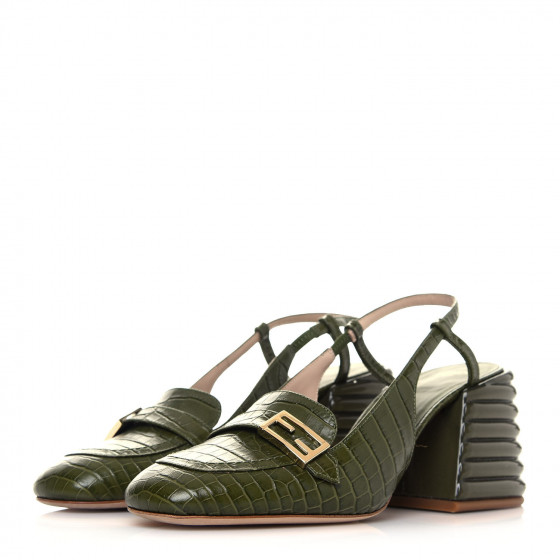【関税&送料込】Fendi Slingback Fendi Black and Brown Forever Fendi Slingback Heels Fendi