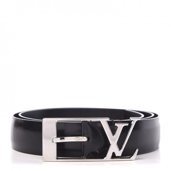 LOUIS VUITTON Calfskin 30mm Neogram LV Belt 90 36 Black 323776