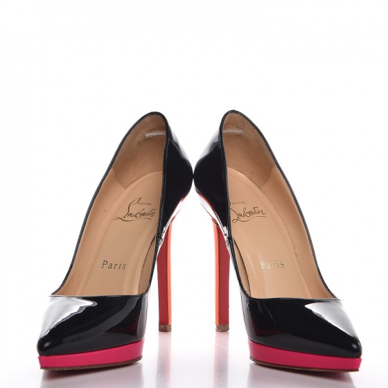 CHRISTIAN LOUBOUTIN Patent Pigalle Plato 120 Pumps 35 Fluo