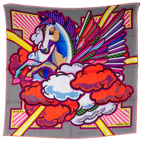 HERMES Silk Pegase Pop Scarf 70 134891 | FASHIONPHILE