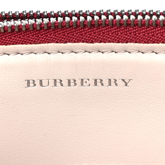 BURBERRY Grainy Goatskin Triple Zip Crossbody Bag Crimson