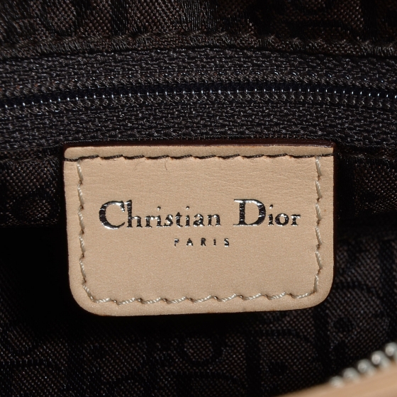 CHRISTIAN DIOR Calfskin Cannage Stitched Small Lady Dior