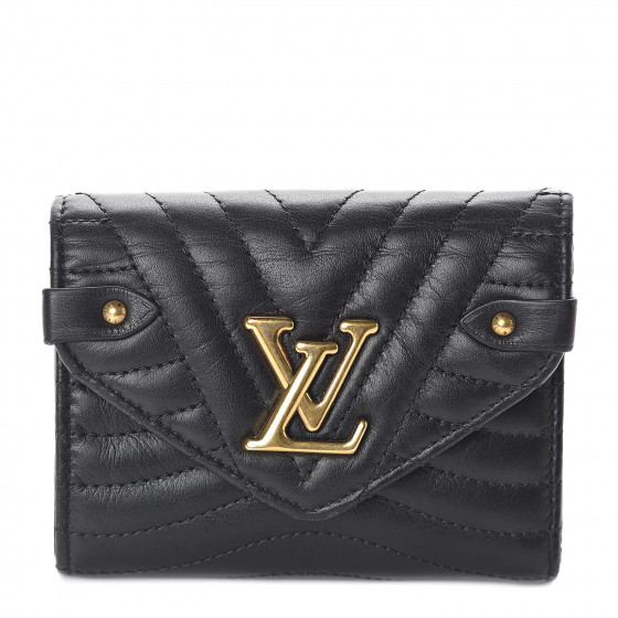 LOUIS VUITTON ニューウェーブ　 コンパクト・ウォレット LOUIS VUITTON Calfskin New Wave Compact Wallet Black 501546