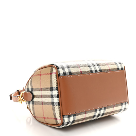 BURBERRY Vintage Check Mini Bowling Bag Briar Brown 1637634