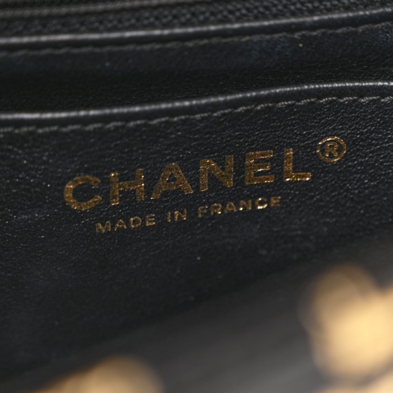 CHANEL シャネル CHANEL Laminated Calfskin Grosgrain Cap Toe CC Flats 36.5