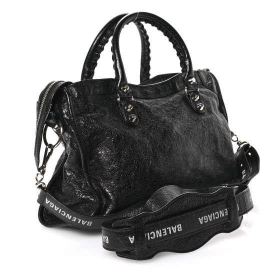 BALENCIAGA Classic City S ブラック ロゴ入りストラップ BALENCIAGA Classic City S ブラック ロゴ入りストラップ - メルカリ