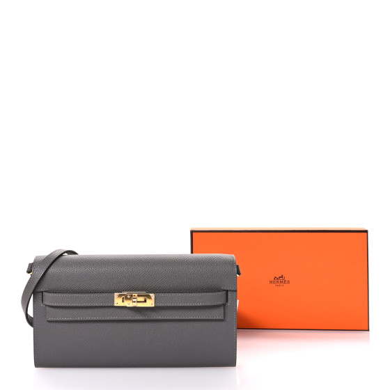 残りわずか!! [HERMES]ジップアンゴー gris Meyer HERMES Epsom Kelly To Go Wallet Gris Meyer 1633178