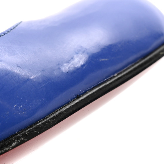 CHRISTIAN LOUBOUTIN Shiny Nappa Simple 85 Pumps 35 Blue