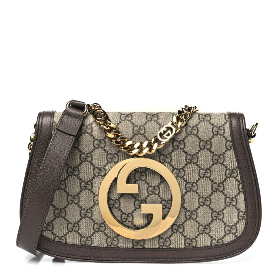 GUCCI GG Supreme Monogram Textured Dollar Calfskin Blondie