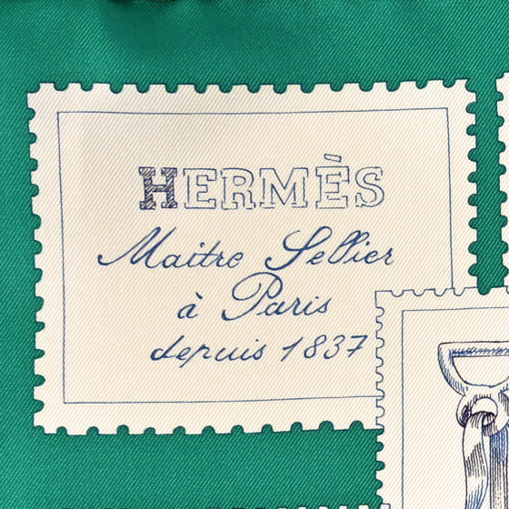 *HERMES*シルクスカーフ 90 Le Philateliste du Faubourg カレ Le Philateliste du Faubourg scarf 90 | Hermès USA