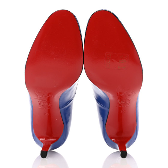 CHRISTIAN LOUBOUTIN Shiny Nappa Simple 85 Pumps 35 Blue