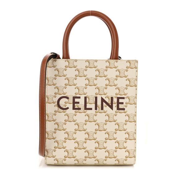 【CELINE】Micro cabas in Triomphe canvas and calfskin MICRO CABAS IN TRIOMPHE CANVAS AND CALFSKIN - | CELINE