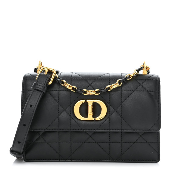 CHRISTIAN DIOR Lambskin Macrocannage Mini Miss Caro Bag