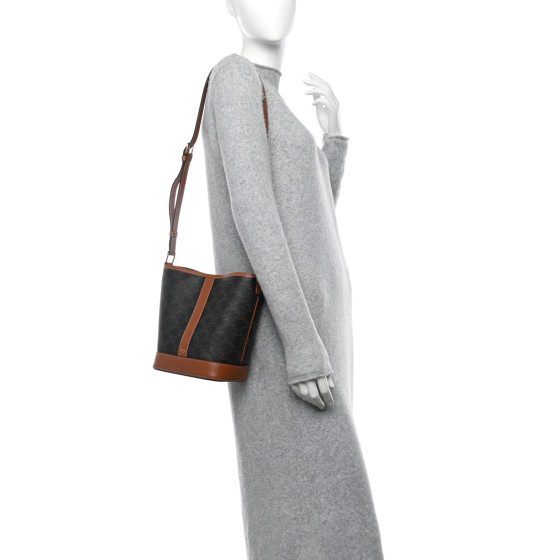 【CELINE】TRIOMPHE SMALL BUCKET BAG Celine Small Bucket Bag | Lola Saratoga