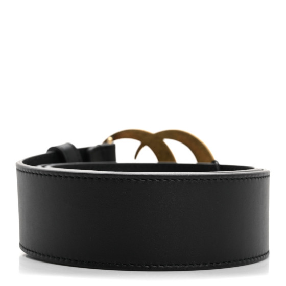Gucci ダブルGバックル ベルト 70-28 Gucci Black Smooth Leather Double G Belt Size 70/28