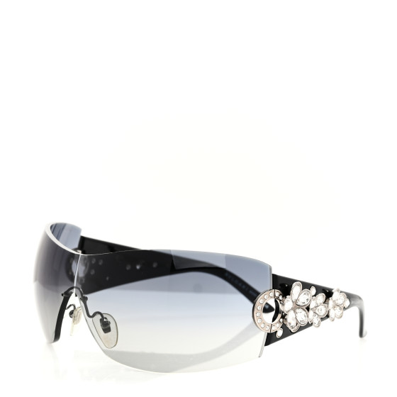 BULGARI BVLGARI Crystal Flower Sunglasses 652-B Black