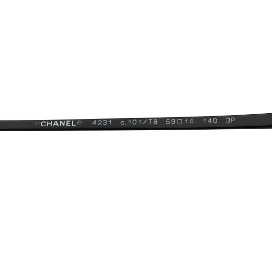 CHANEL パレオ CHANEL Metal Polarized Pilot Aviator Sunglasses 4231 Black