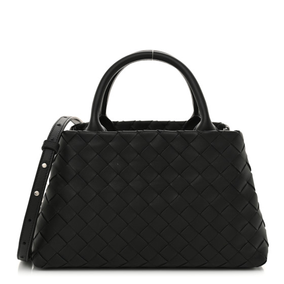 【BOTTEGA VENETA】Small Intrecciato Zip Tote Bag Black Bottega Veneta® Men's Small Intrecciato Zipped Tote in Black