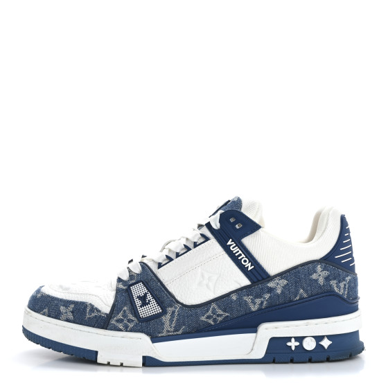 LOUIS VUITTON Calfskin Embossed Monogram Denim Mens LV