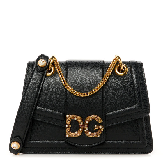 希少 DOLCE&GABBANA ドルガバ SMALL DG AMORE BAG IN CALFSKIN DG Amore bag in calfskin