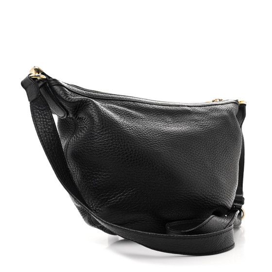 GUCCI Pebbled Calfskin Small Soho Hobo Black 1663520