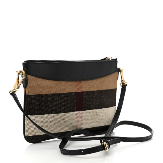 MPY1957ページ BURBERRY Mega Check Peyton Crossbody Clutch Bag Black