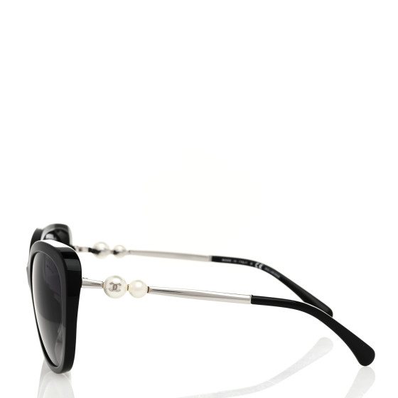CHANEL Acetate Polarized Butterfly Winter Pearl Sunglasses