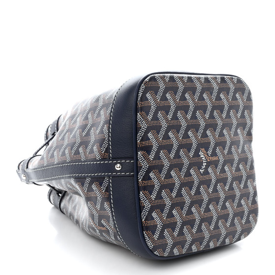 GOYARD Goyardine Petit Flot Bucket Bag PM Navy 1373749