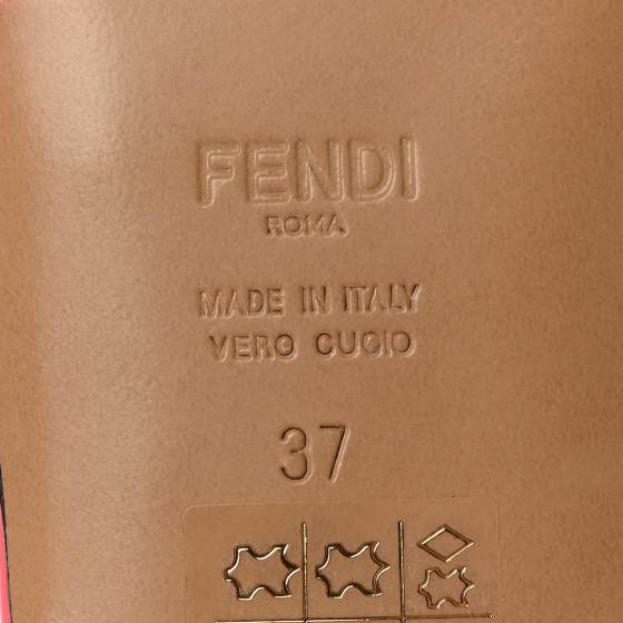 FENDI ミンクサンダル　37 FENDI Mink FF Baguette Slide Sandals 37 Kissed 1374594
