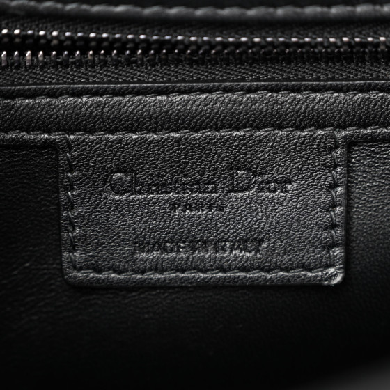 CHRISTIAN DIOR Calfskin Lucky Star Macrocannage Medium Caro