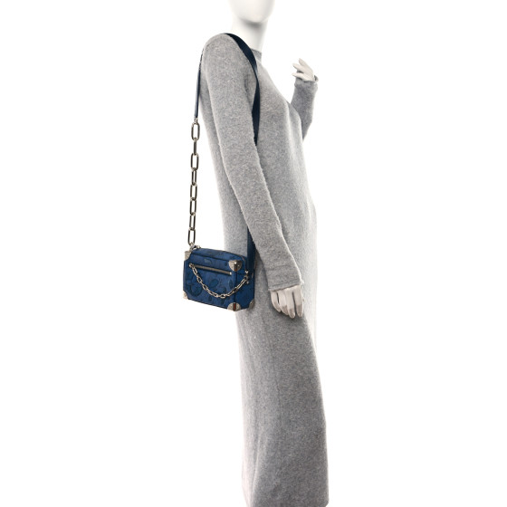 LOUIS VUITTON Monogram Aquagarden Mini Soft Trunk Abyss Blue