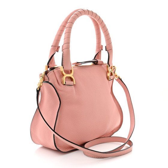 ハンドバッグ Chloe Antiqued Pink Leather Medium Marcie Handbag CHLOE Calfskin Medium Marcie Satchel Light Pink 1691882