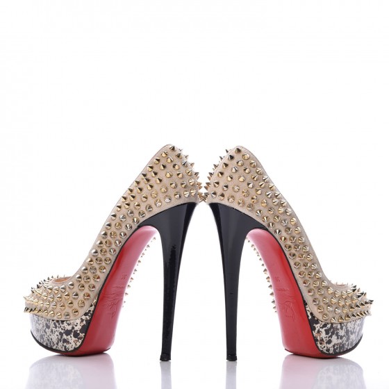 ルブタン　LADY PEEP SPIKES 150 Christian Louboutin Blue Khol/Bronze Lady Peep Spikes 150