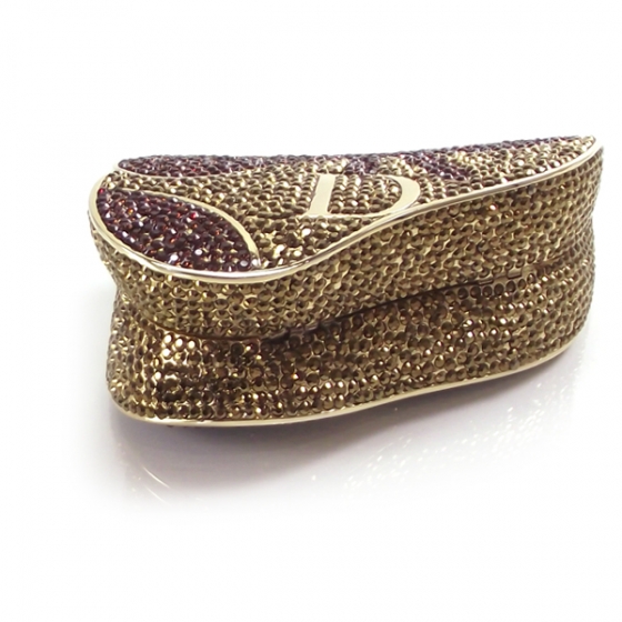 ディオール クリスタルジュエル CHRISTIAN DIOR Jeweled Crystal Saddle Evening Bag 10867