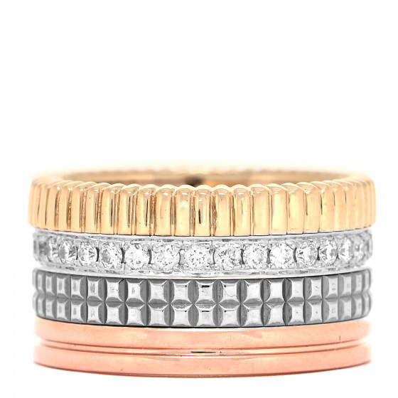 ブシュロン　BOUCHERON
クル ド パリ ソリテール リング　49 BOUCHERON 18K Pink Yellow White Gold Diamond Large Quatre