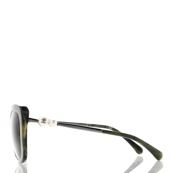 CHANEL Pearl Sunglasses 5338-H-A Green 910416 | FASHIONPHILE