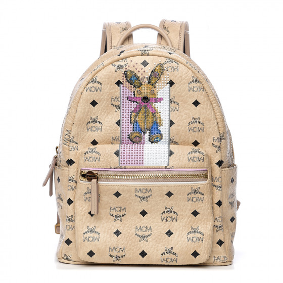 バッグ STARK CLASSIC RABBIT BACKPACK IN VISETOS Small Stark Classic Rabbit Backpack in Visetos Pink | MCM ®ES