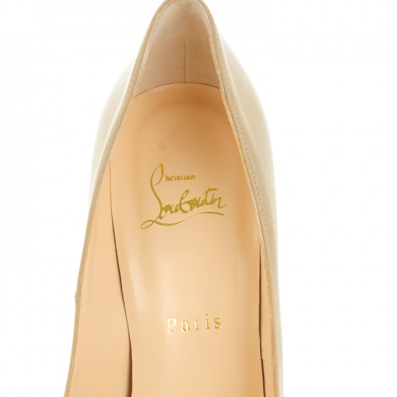 CHRISTIAN LOUBOUTIN Calfskin Bibi 140 Pumps 39.5 Pomice