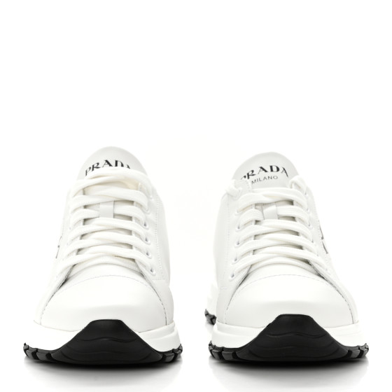 prada コットン　手袋 PRADA Nylon Gabardine Logo Sneakers 36.5 White 1201242