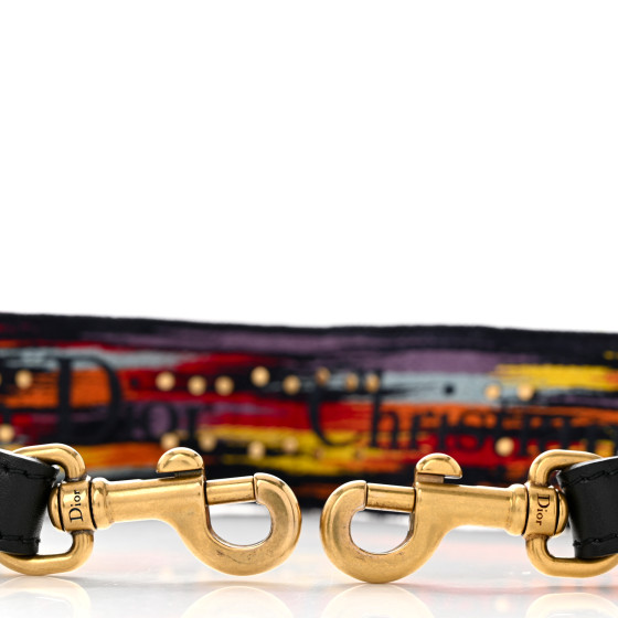 CHRISTIAN DIOR Canvas Embroidered Studded Rainbow J'Adior