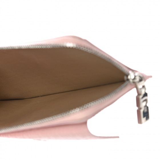 GIVENCHY Calfskin Embossed 4G Zip Card Holder Blush Pink