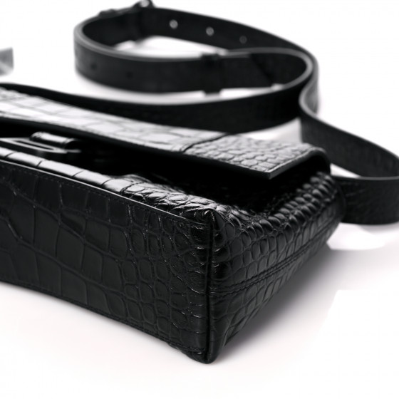 BALENCIAGA Extra Supple Calfskin Crocodile Embossed